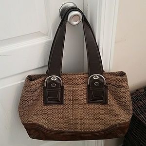 Coach signature logo Buckle handbag